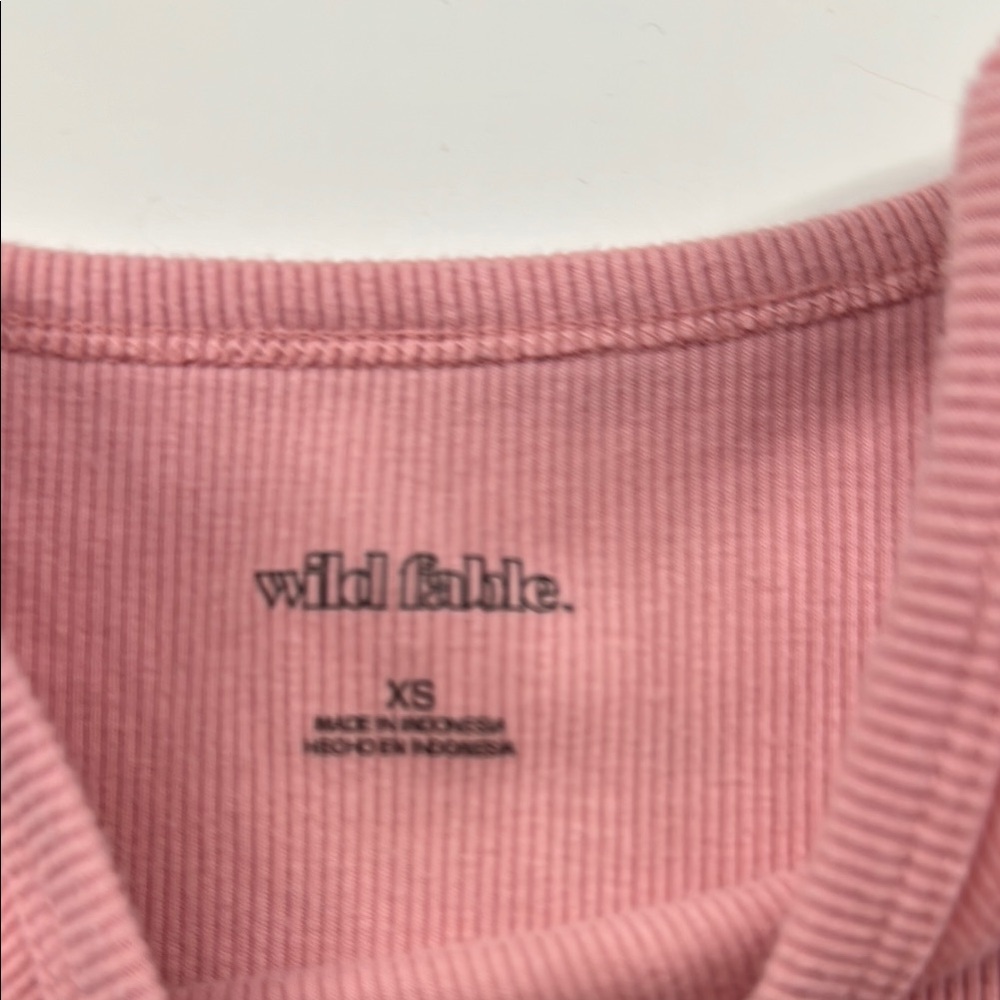 Wild Fable Pink Ribbed Tank Top - Picture 2 of 4